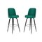 Emma and Oliver 2 Pack Metal Barstool with Swivel Bucket Seat